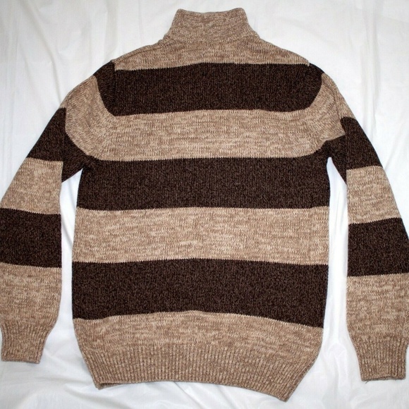 Chaps Mens Long Sleeve 3/4 Zip Pullover Sweater Si - Picture 3 of 8